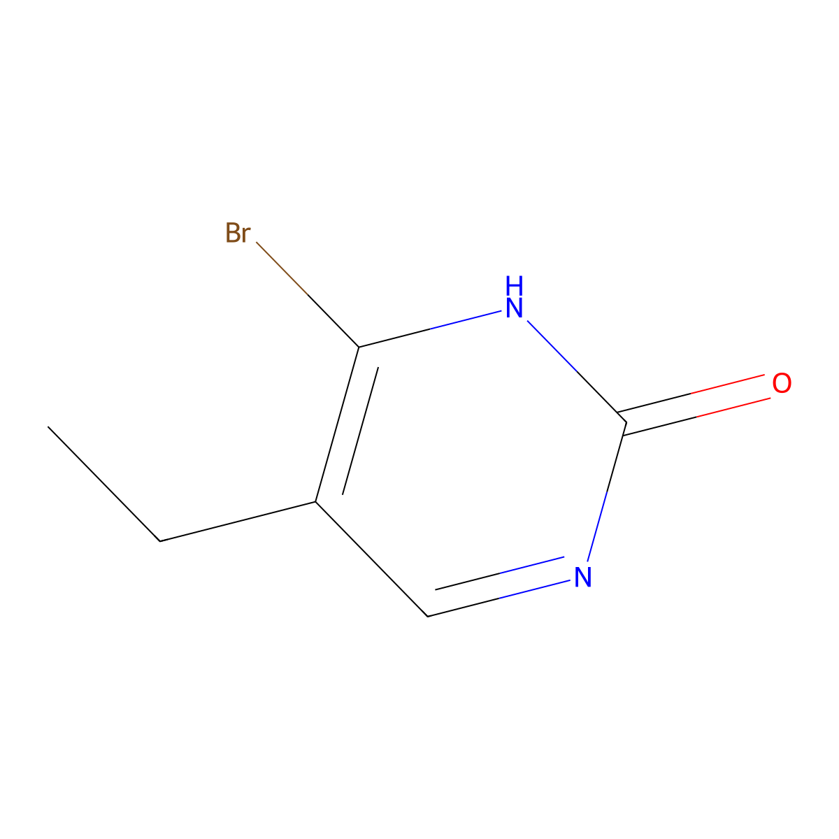4-Bromo-2-hydroxy-5-ethylpyrimidine molecular structure, CAS 1381933-31-8