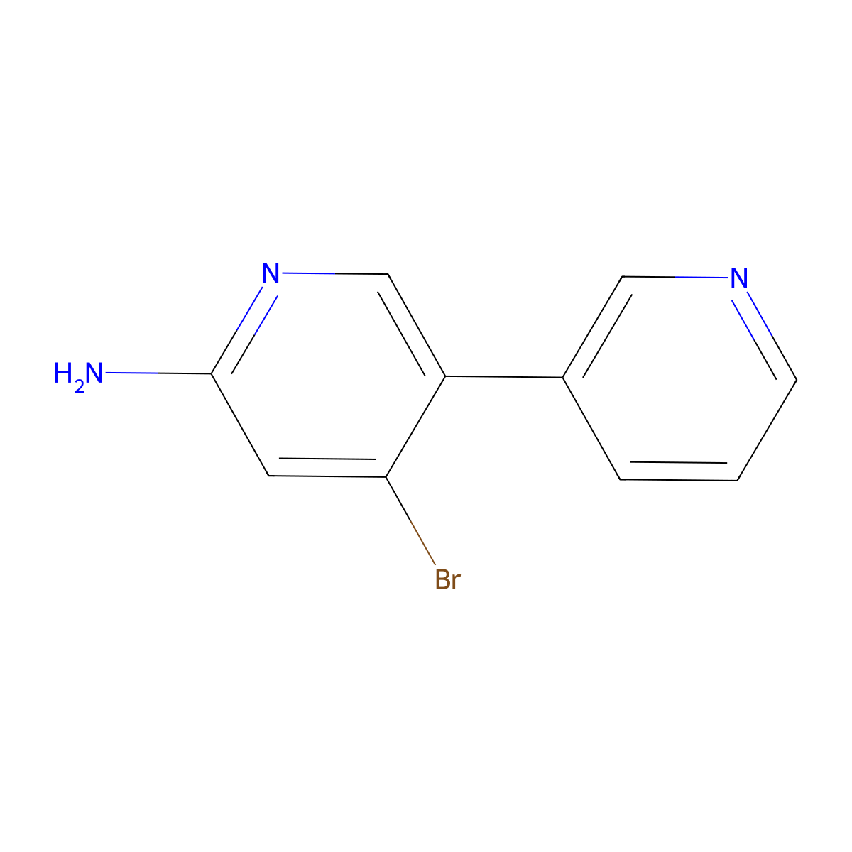 4-Bromo-2-amino-5-(3-pyridyl)pyridine molecular structure, CAS 1381933-42-1