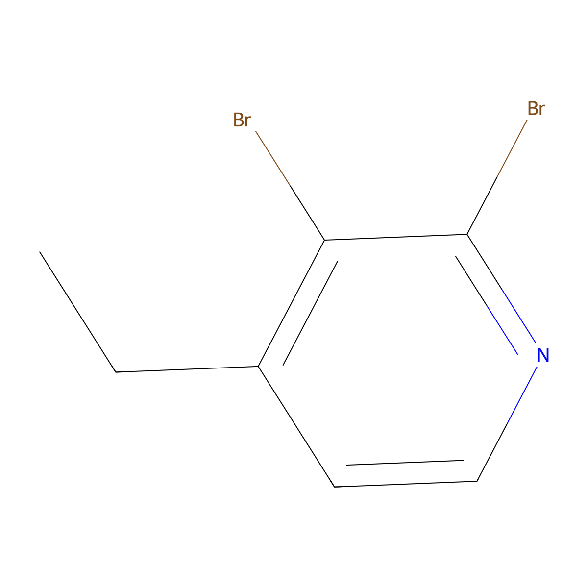 2,3-Dibromo-4-ethylpyridine molecular structure, CAS 1381933-74-9