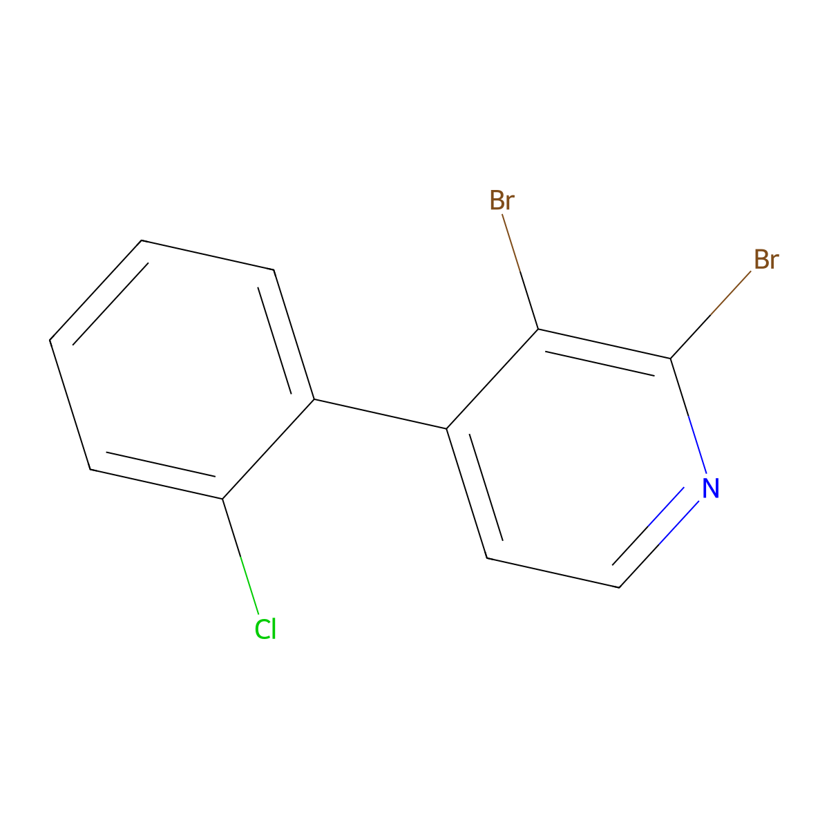 2,3-Dibromo-4-(2-chlorophenyl)pyridine molecular structure, CAS 1381933-87-4