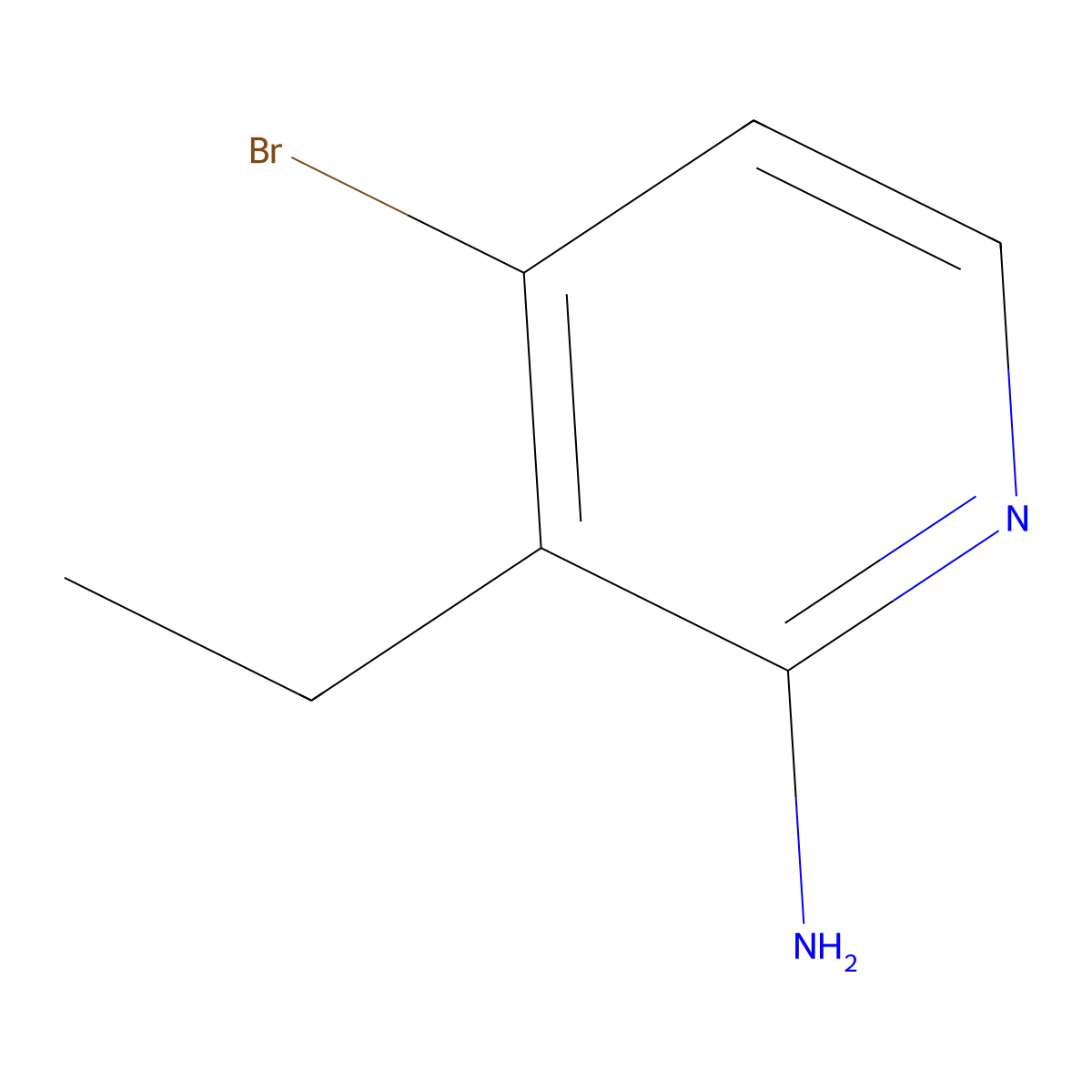 2-Amino-4-bromo-3-ethylpyridine molecular structure, CAS 1381934-00-4