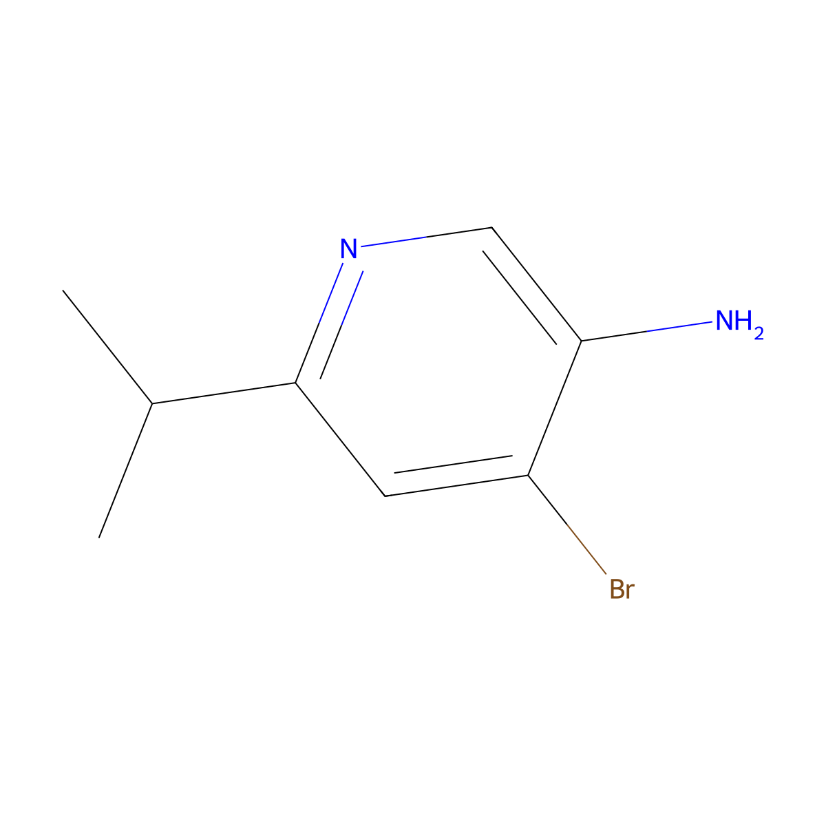4-Bromo-3-amino-6-(iso-propyl)pyridine molecular structure, CAS 1381934-26-4