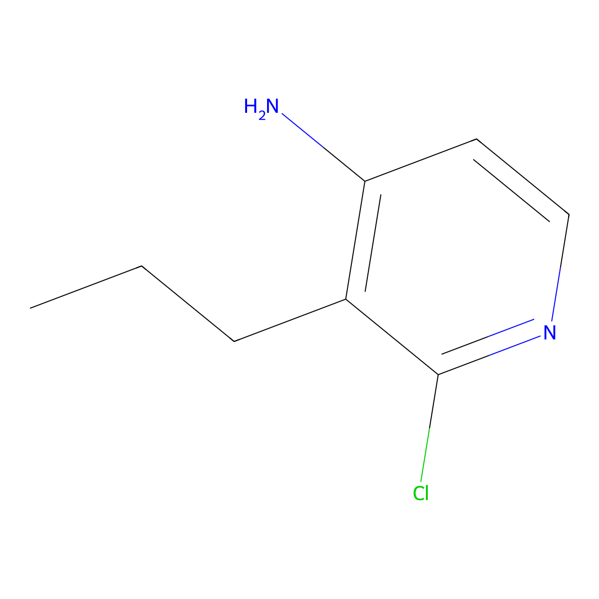 2-Chloro-4-amino-3-(N-propyl)pyridine molecular structure, CAS 1381934-28-6