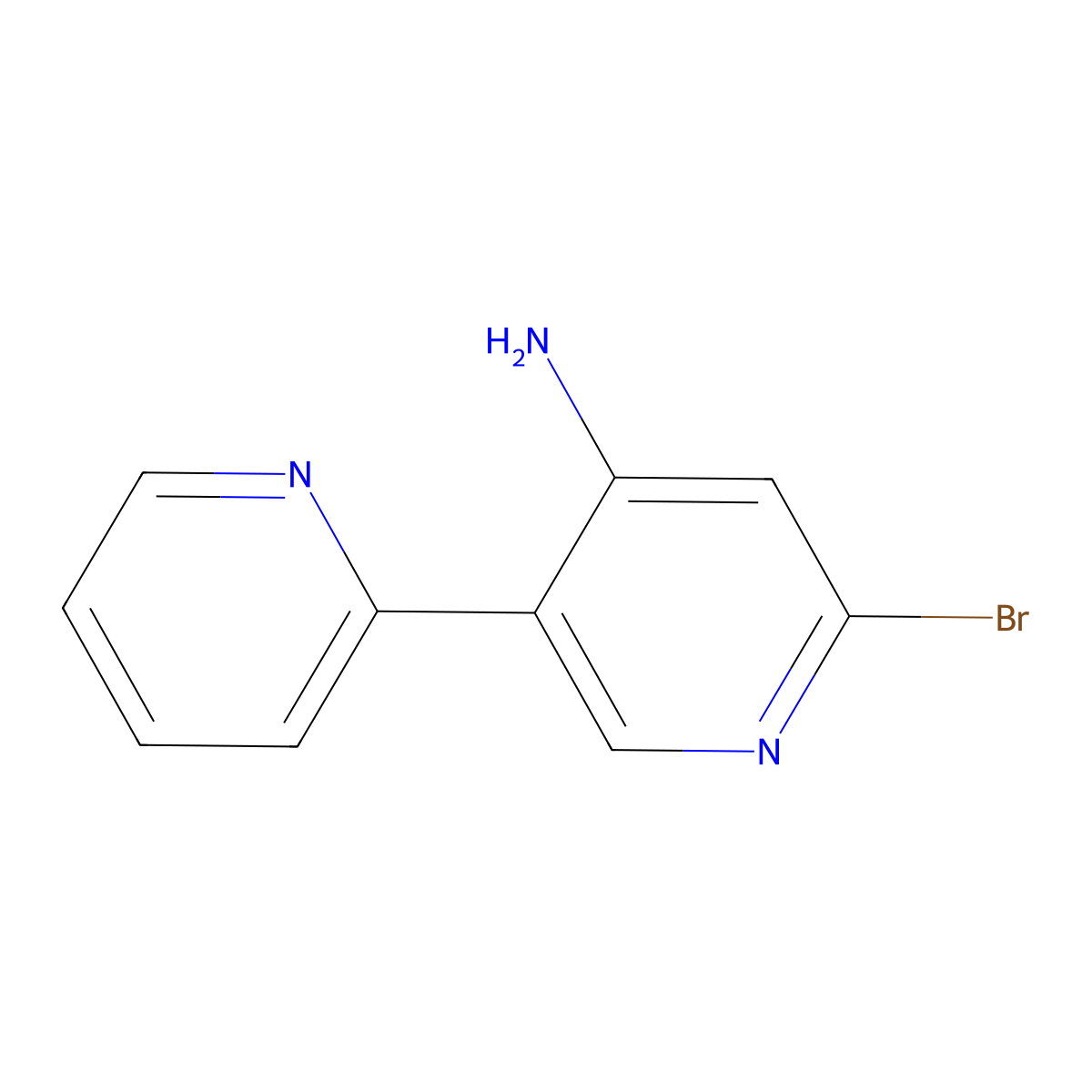 2-Bromo-4-amino-5-(2-pyridyl)pyridine molecular structure, CAS 1381934-38-8