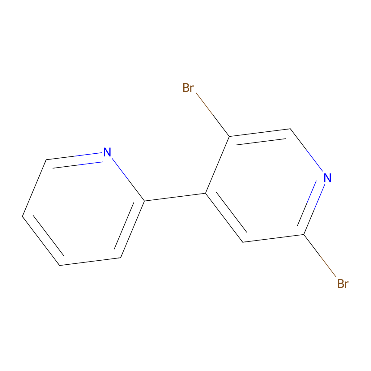 2,5-Dibromo-4-(2-pyridyl)pyridine molecular structure, CAS 1381934-42-4