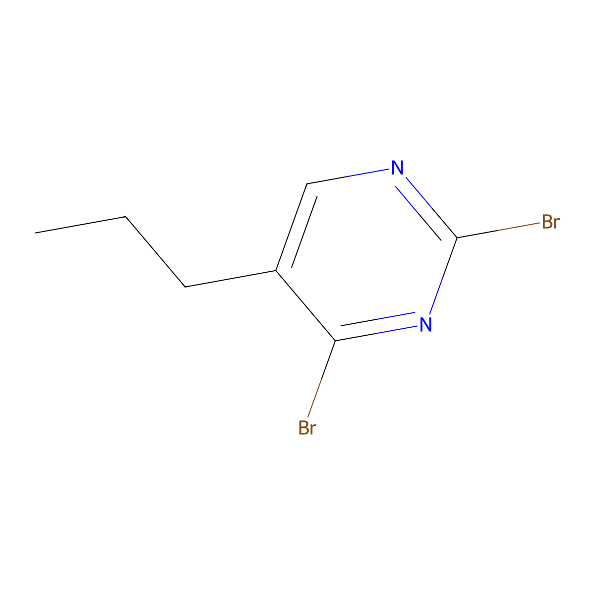 2,4-Dibromo-5-(n-propyl)pyrimidine molecular structure, CAS 1381934-46-8