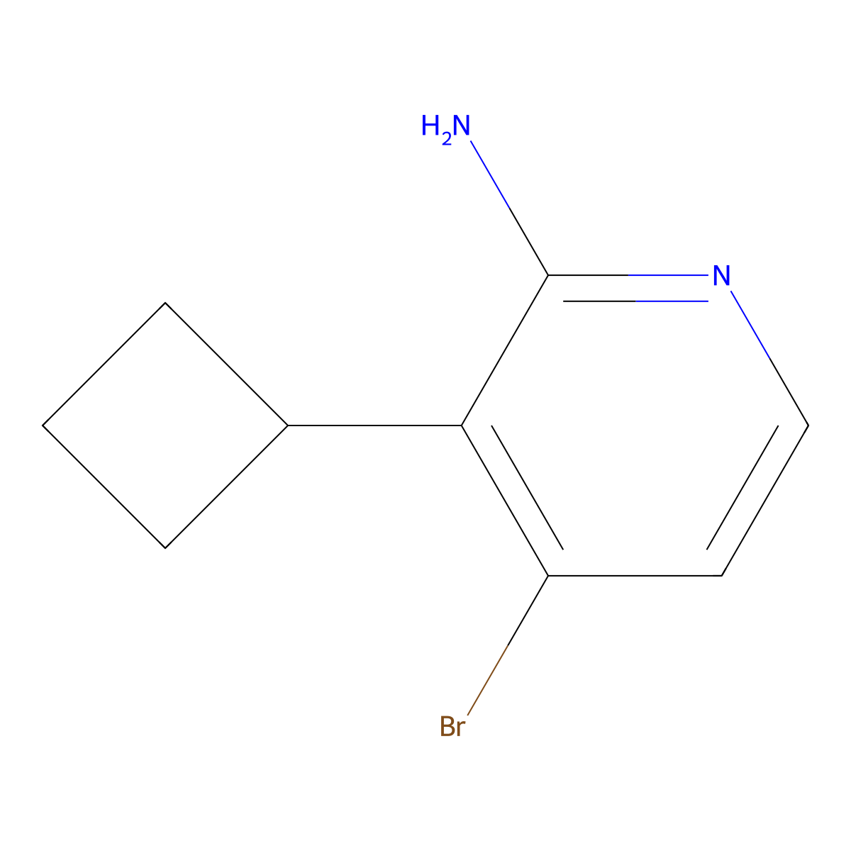2-Amino-4-bromo-3-(cyclobutyl)pyridine molecular structure, CAS 1381934-52-6