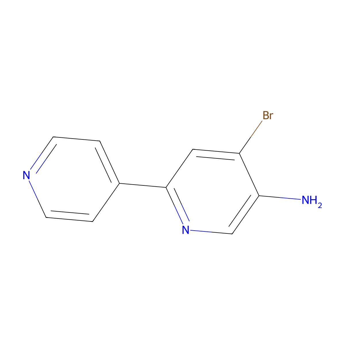 4-Bromo-3-amino-6-(4-pyridyl)pyridine molecular structure, CAS 1381934-54-8