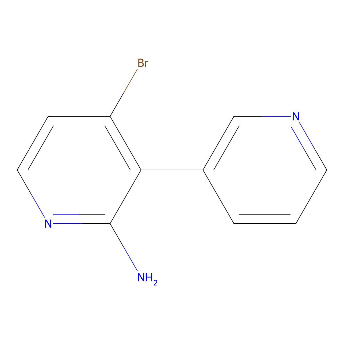 2-Amino-4-bromo-3-(3-pyridyl)pyridine molecular structure, CAS 1381934-77-5