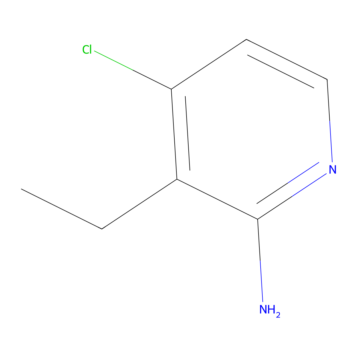 2-Amino-4-chloro-3-ethylpyridine molecular structure, CAS 1381934-84-4
