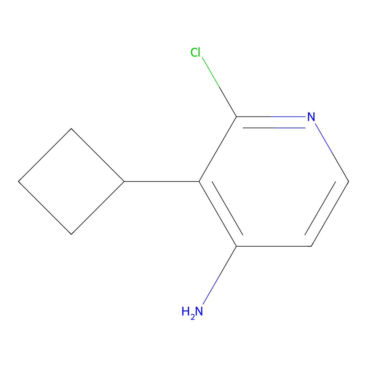 2-Chloro-4-amino-3-(cyclobutyl)pyridine molecular structure, CAS 1381935-02-9