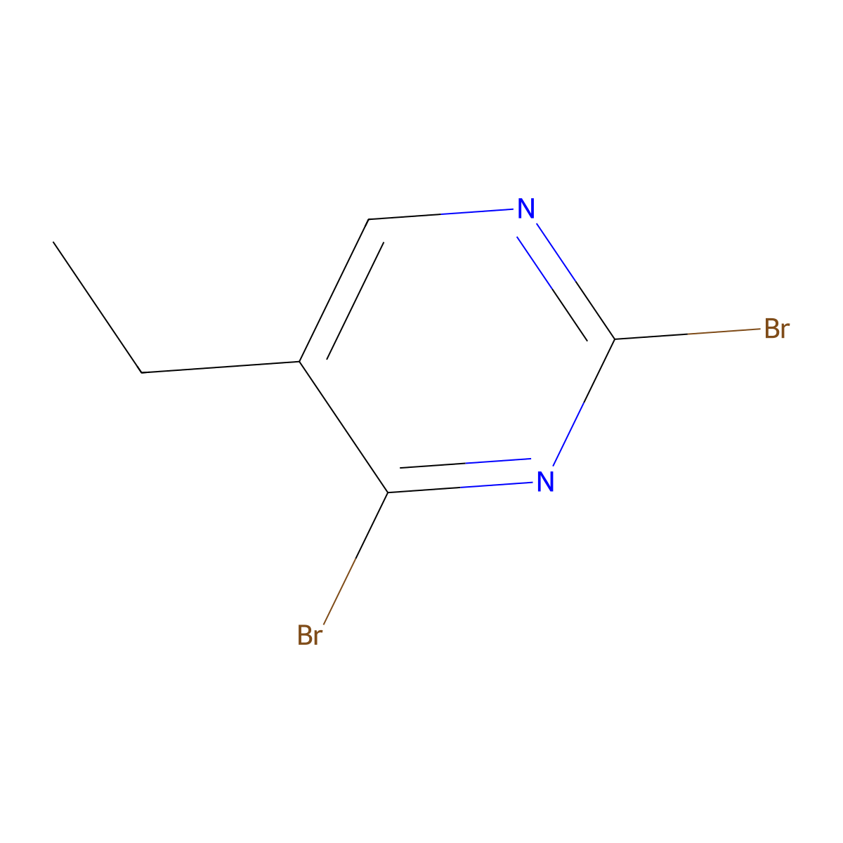 2,4-Dibromo-5-ethylpyrimidine molecular structure, CAS 1381935-04-1