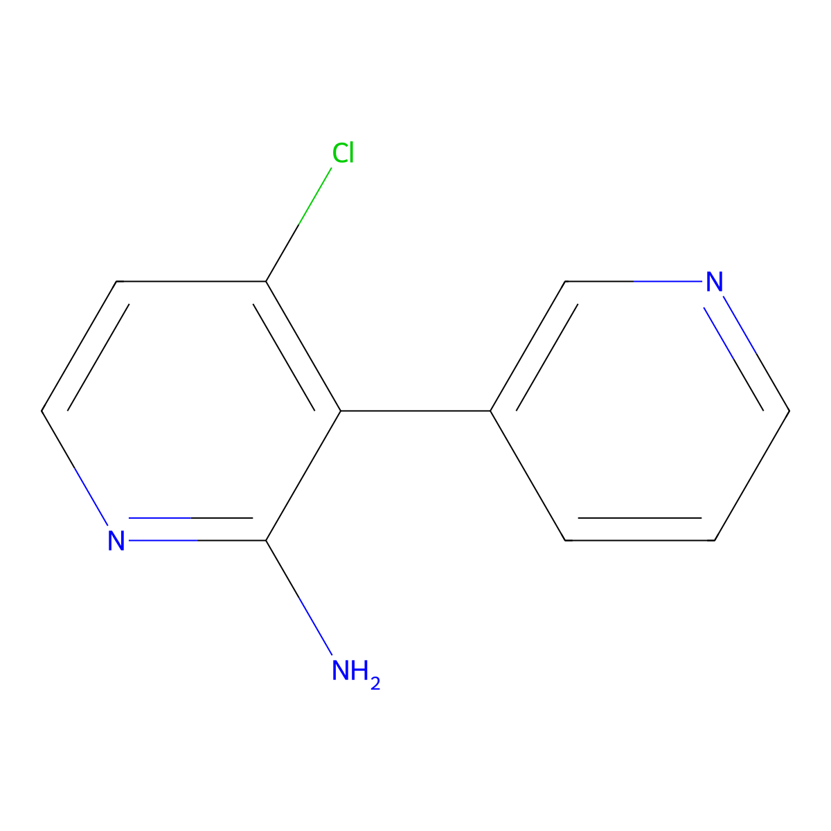 4-Chloro-[3,3'-bipyridin]-2-amine molecular structure, CAS 1381935-06-3