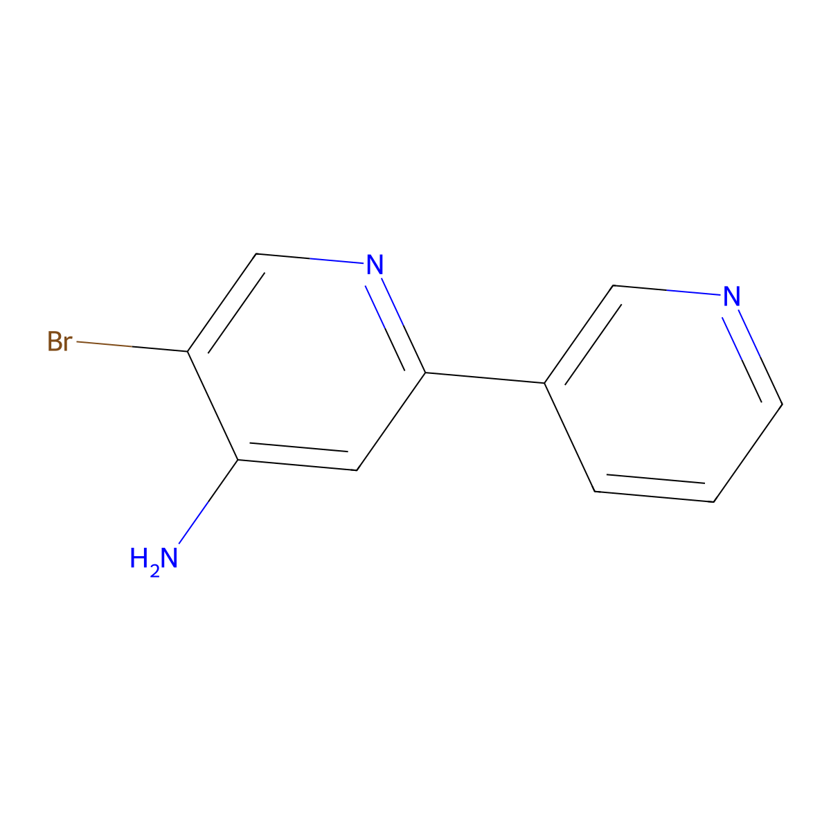 3-Bromo-4-amino-6-(3-pyridyl)pyridine molecular structure, CAS 1381935-11-0