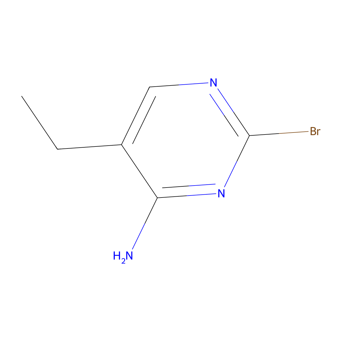 2-Bromo-4-amino-5-ethylpyrimidine molecular structure, CAS 1381935-20-1