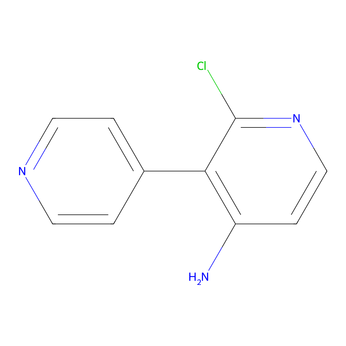 2-Chloro-4-amino-3-(4-pyridyl)pyridine molecular structure, CAS 1381935-21-2