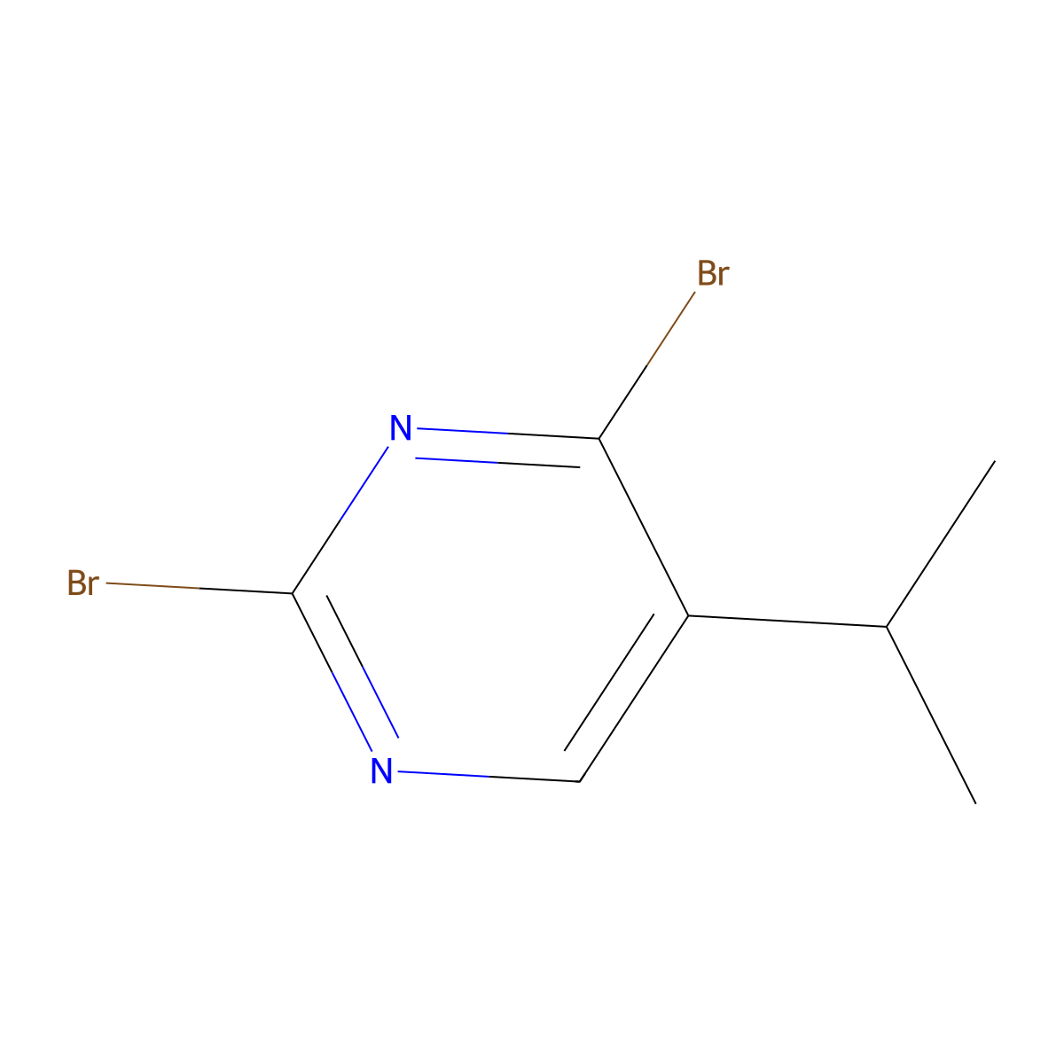 2,4-Dibromo-5-(iso-propyl)pyrimidine molecular structure, CAS 1381935-36-9