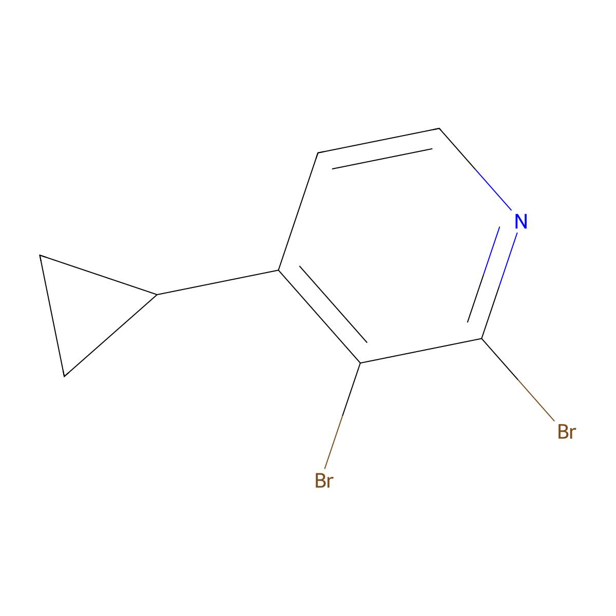 2,3-Dibromo-4-(cyclopropyl)pyridine molecular structure, CAS 1381935-40-5