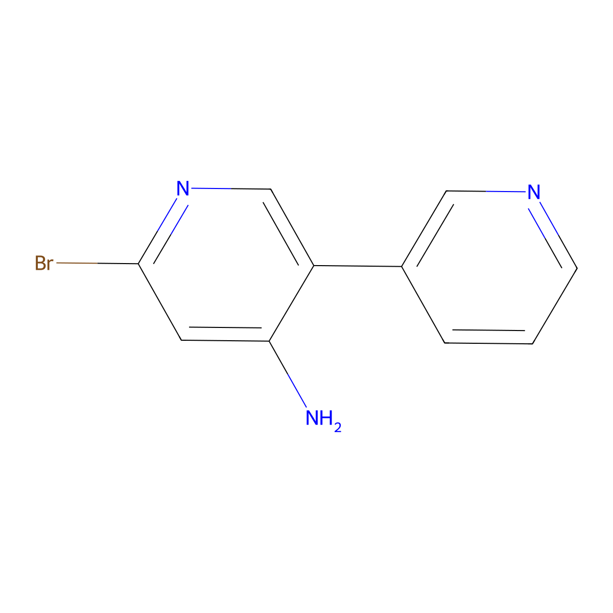 2-Bromo-4-amino-5-(3-pyridyl)pyridine molecular structure, CAS 1381935-51-8