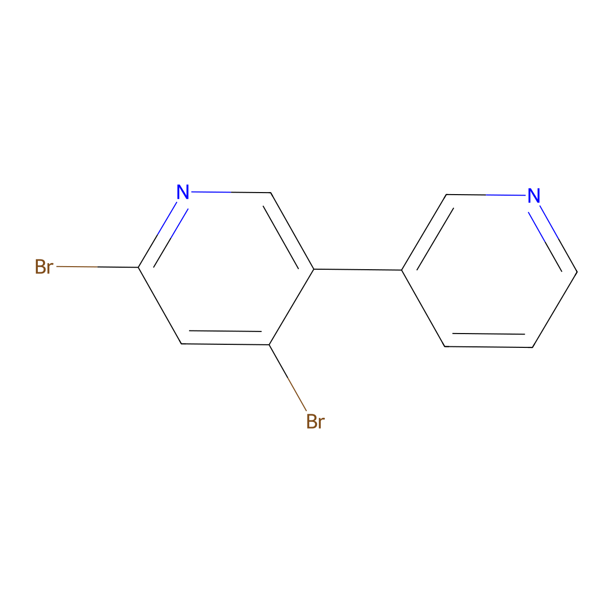 2,4-Dibromo-5-(3-pyridyl)pyridine molecular structure, CAS 1381935-52-9