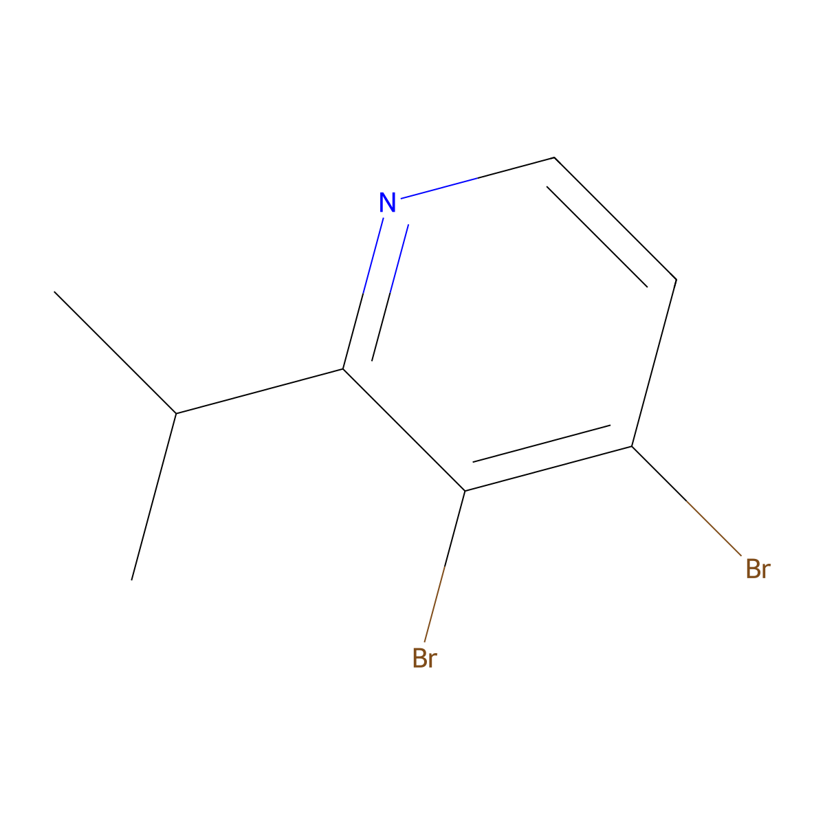 3,4-Dibromo-2-(iso-propyl)pyridine molecular structure, CAS 1381935-66-5