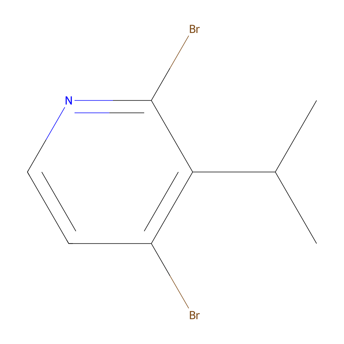 2,4-Dibromo-3-(iso-propyl)pyridine molecular structure, CAS 1381935-77-8