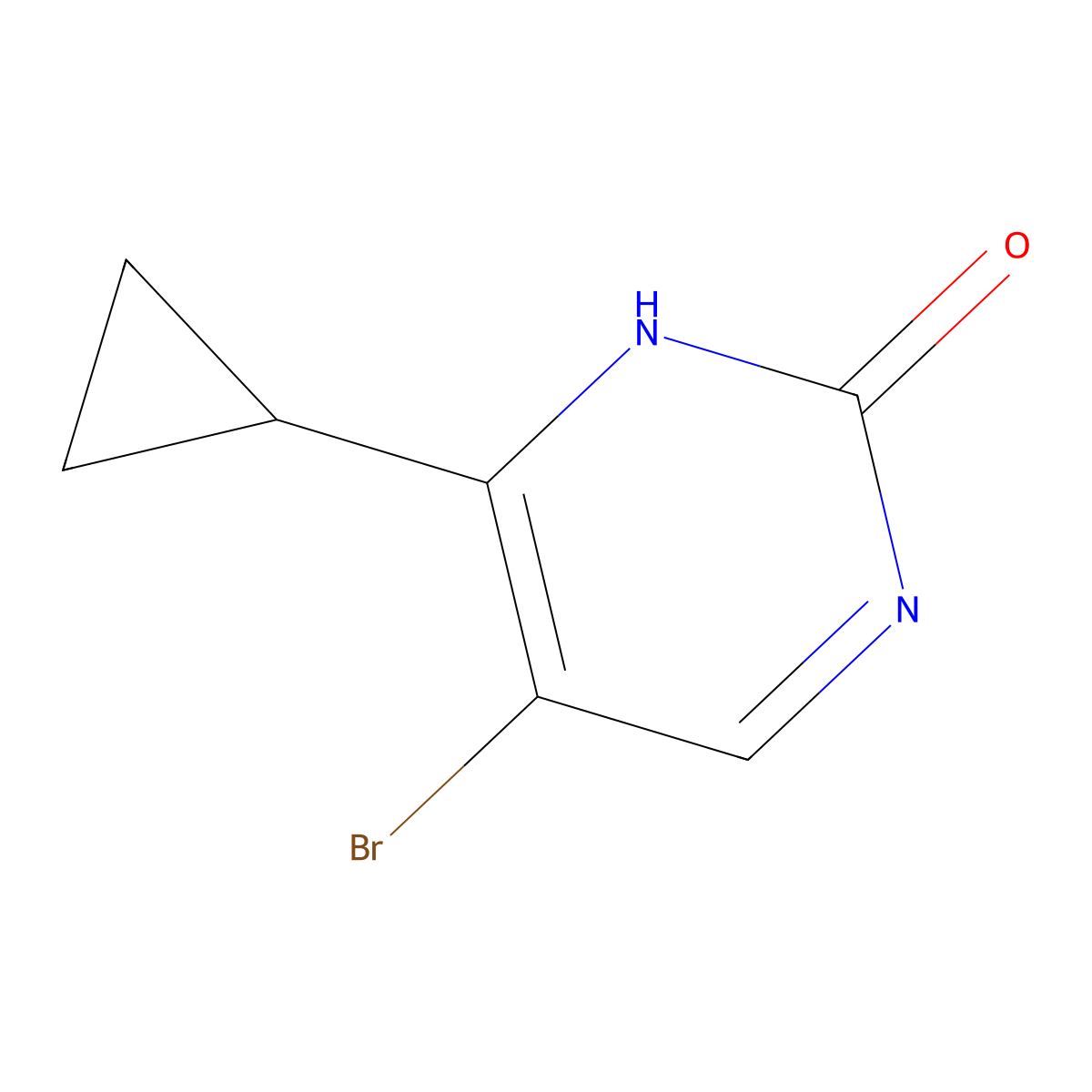 5-Bromo-2-hydroxy-4-(cyclopropyl)pyrimidine molecular structure, CAS 1381936-04-4