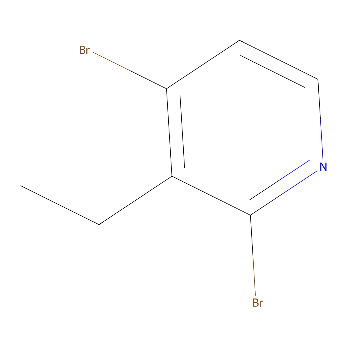 2,4-Dibromo-3-ethylpyridine molecular structure, CAS 1381936-06-6
