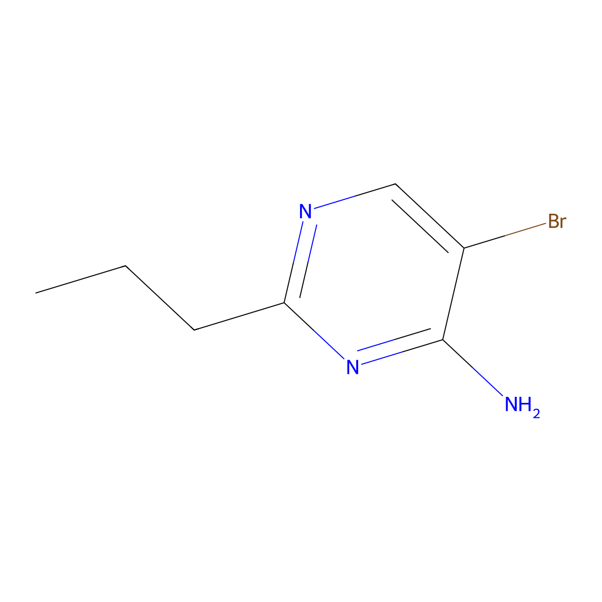 5-Bromo-4-amino-2-(n-propyl)pyrimidine molecular structure, CAS 1381936-11-3