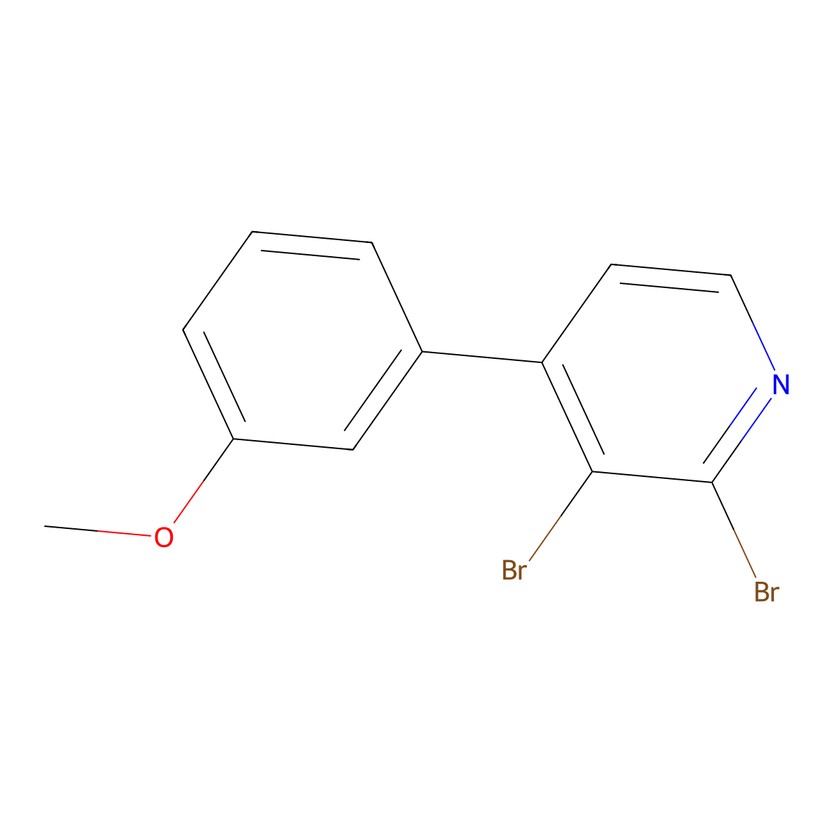 2,3-Dibromo-4-(3-methoxyphenyl)pyridine molecular structure, CAS 1381936-31-7