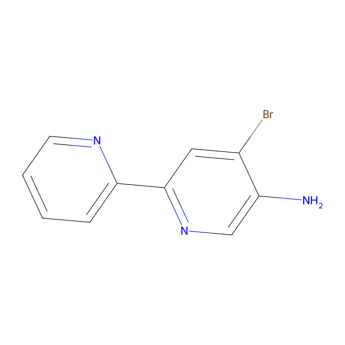 4-Bromo-3-amino-6-(2-pyridyl)pyridine molecular structure, CAS 1381936-65-7