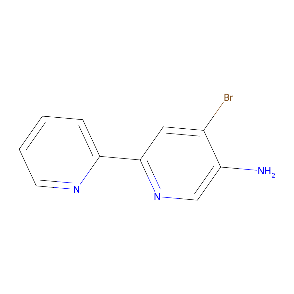 4-Bromo-3-amino-6-(2-pyridyl)pyridine molecular structure, CAS 1381936-65-7