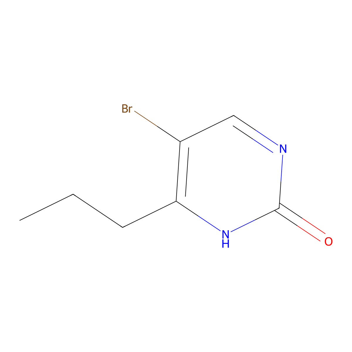 5-Bromo-2-hydroxy-4-(n-propyl)pyrimidine molecular structure, CAS 1381937-16-1