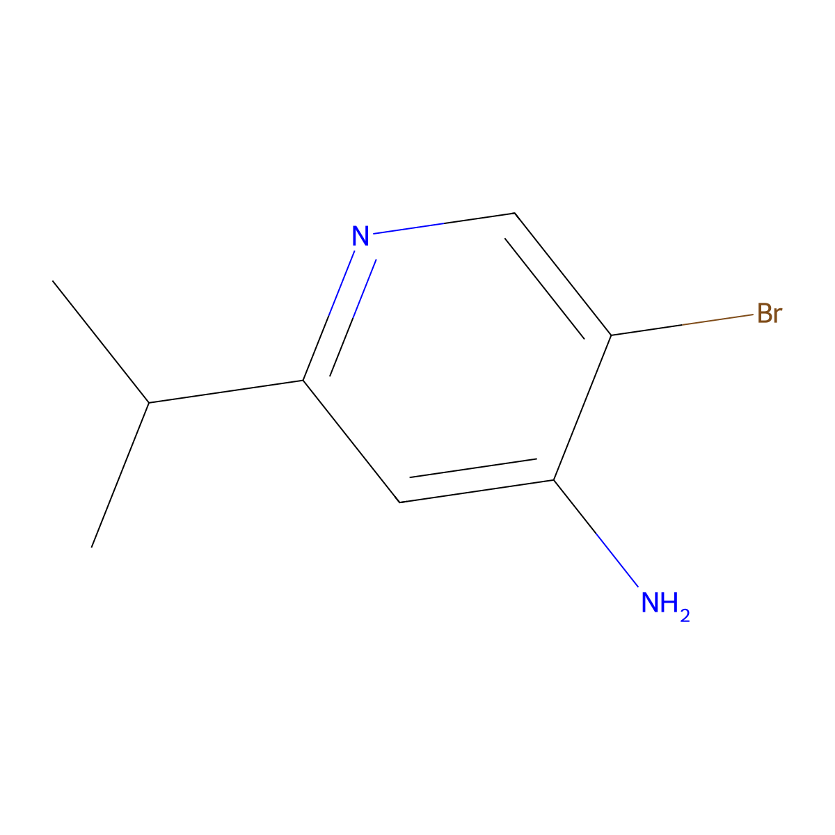 5-Bromo-2-(propan-2-YL)pyridin-4-amine molecular structure, CAS 1381937-47-8