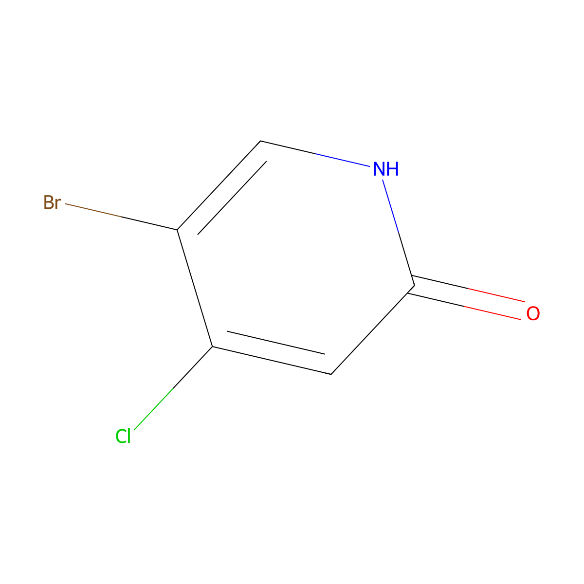 5-bromo-4-chloropyridin-2(1H)-one molecular structure, CAS 1381937-58-1