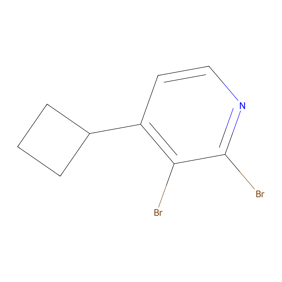 2,3-Dibromo-4-(cyclobutyl)pyridine molecular structure, CAS 1381937-75-2
