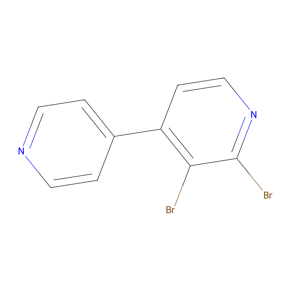 2,3-Dibromo-4-(4-pyridyl)pyridine molecular structure, CAS 1381937-80-9
