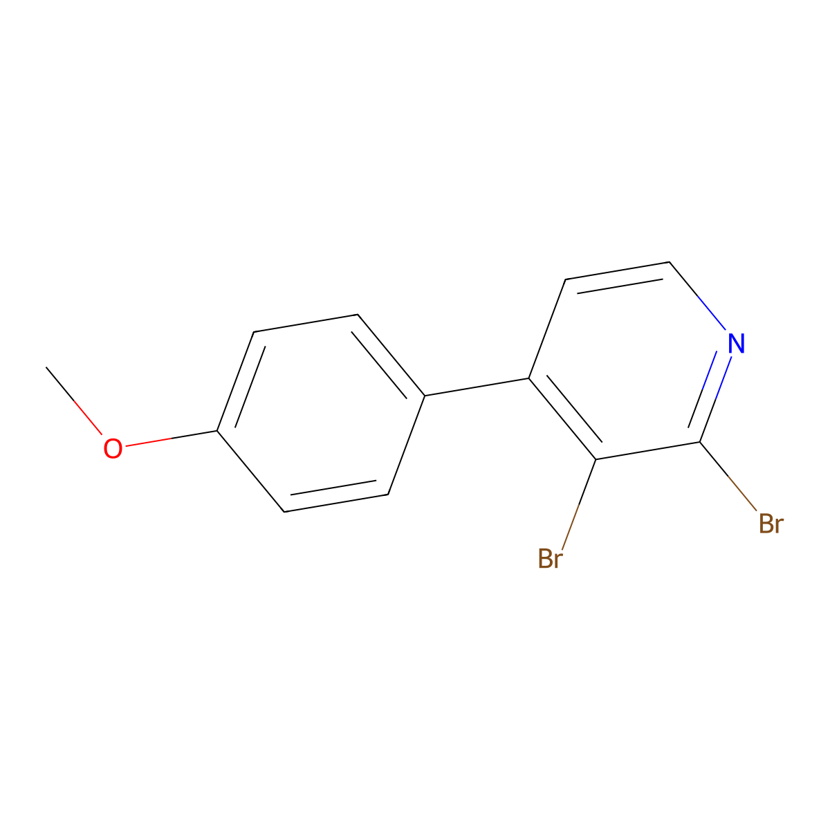 2,3-Dibromo-4-(4-methoxyphenyl)pyridine molecular structure, CAS 1381938-05-1
