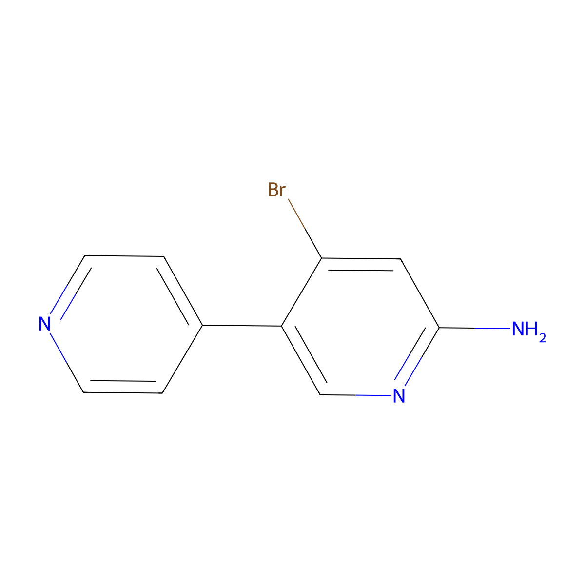 4-Bromo-2-amino-5-(4-pyridyl)pyridine molecular structure, CAS 1381938-18-6