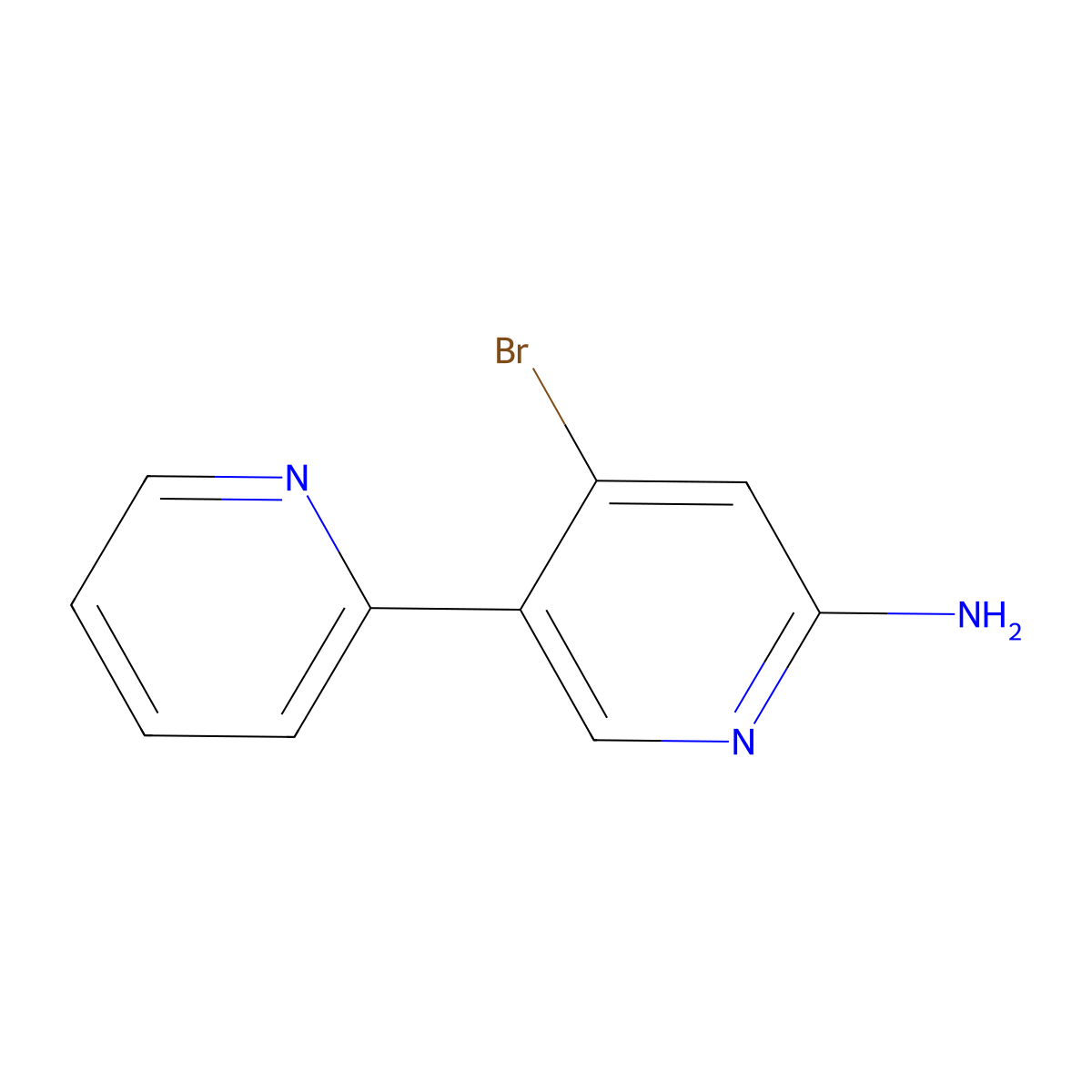 4-Bromo-2-amino-5-(2-pyridyl)pyridine molecular structure, CAS 1381938-19-7