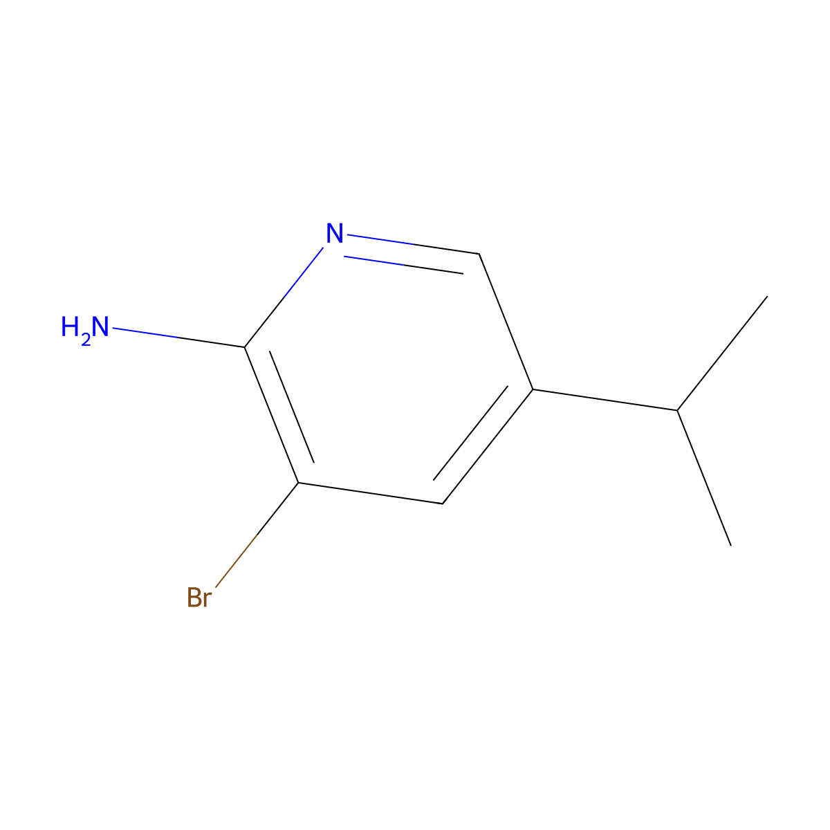 3-Bromo-5-isopropylpyridin-2-amine molecular structure, CAS 1381938-44-8
