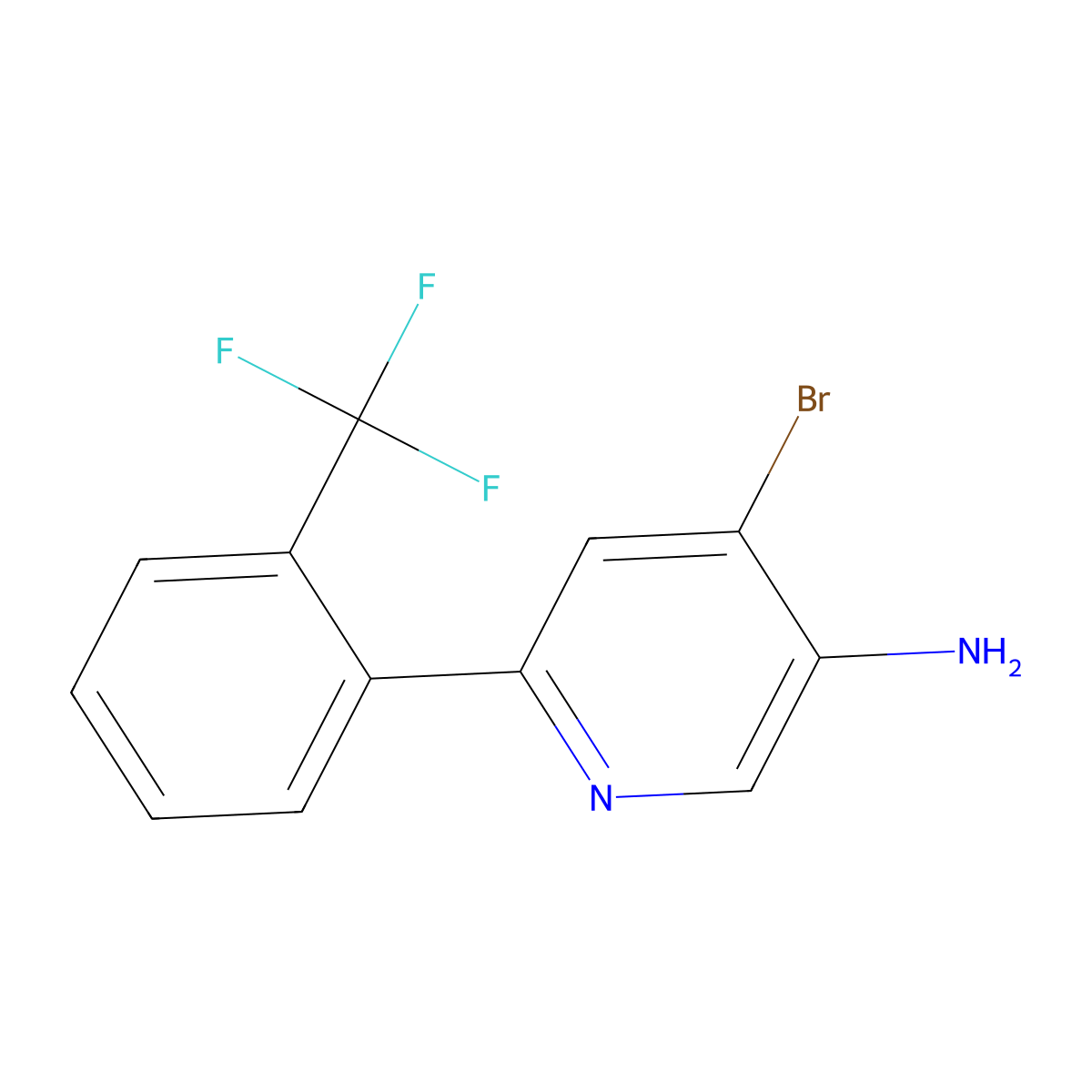 4-Bromo-3-amino-6-(2-trifluoromethylphenyl)pyridine molecular structure, CAS 1381938-55-1