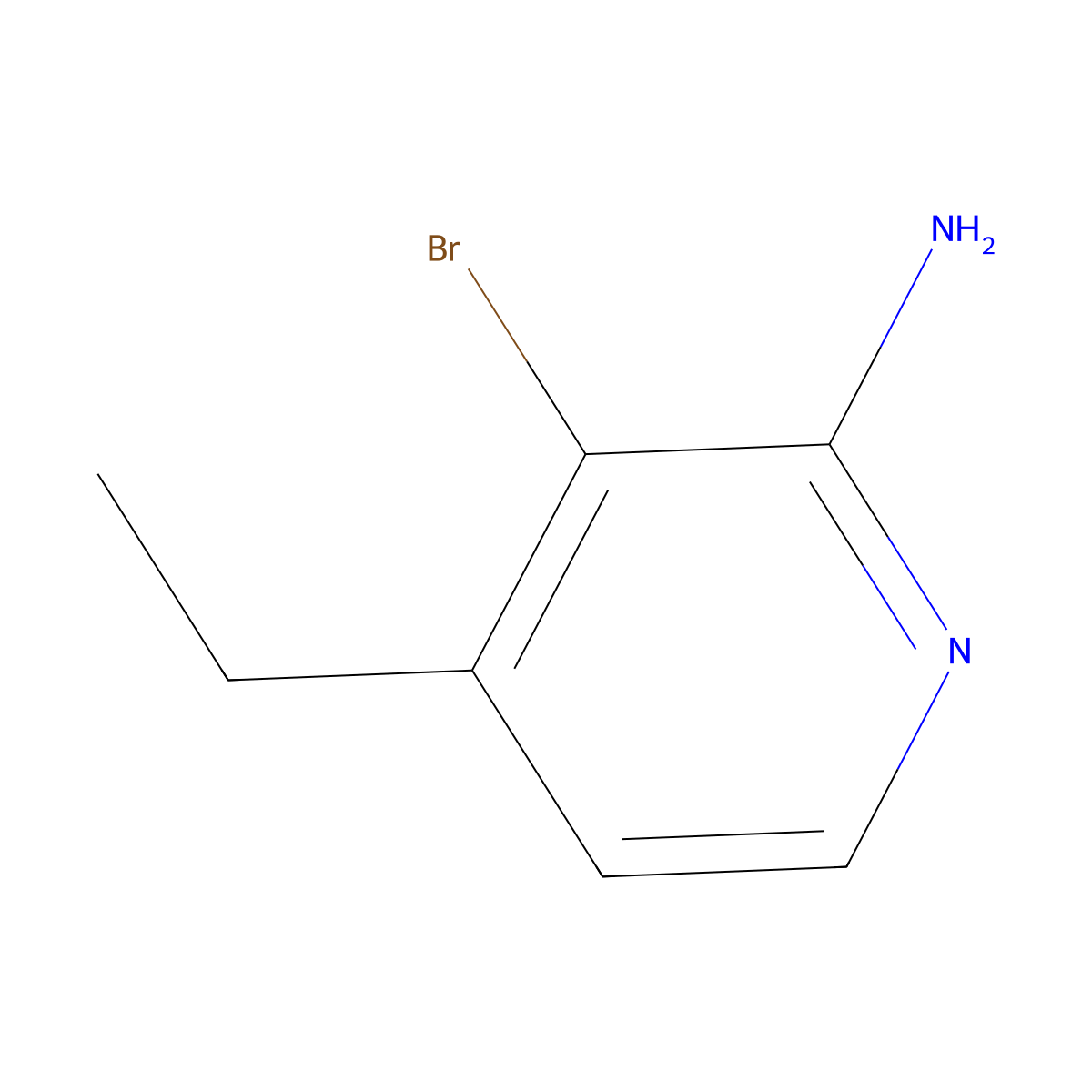 3-Bromo-4-ethylpyridin-2-amine molecular structure, CAS 1381938-68-6