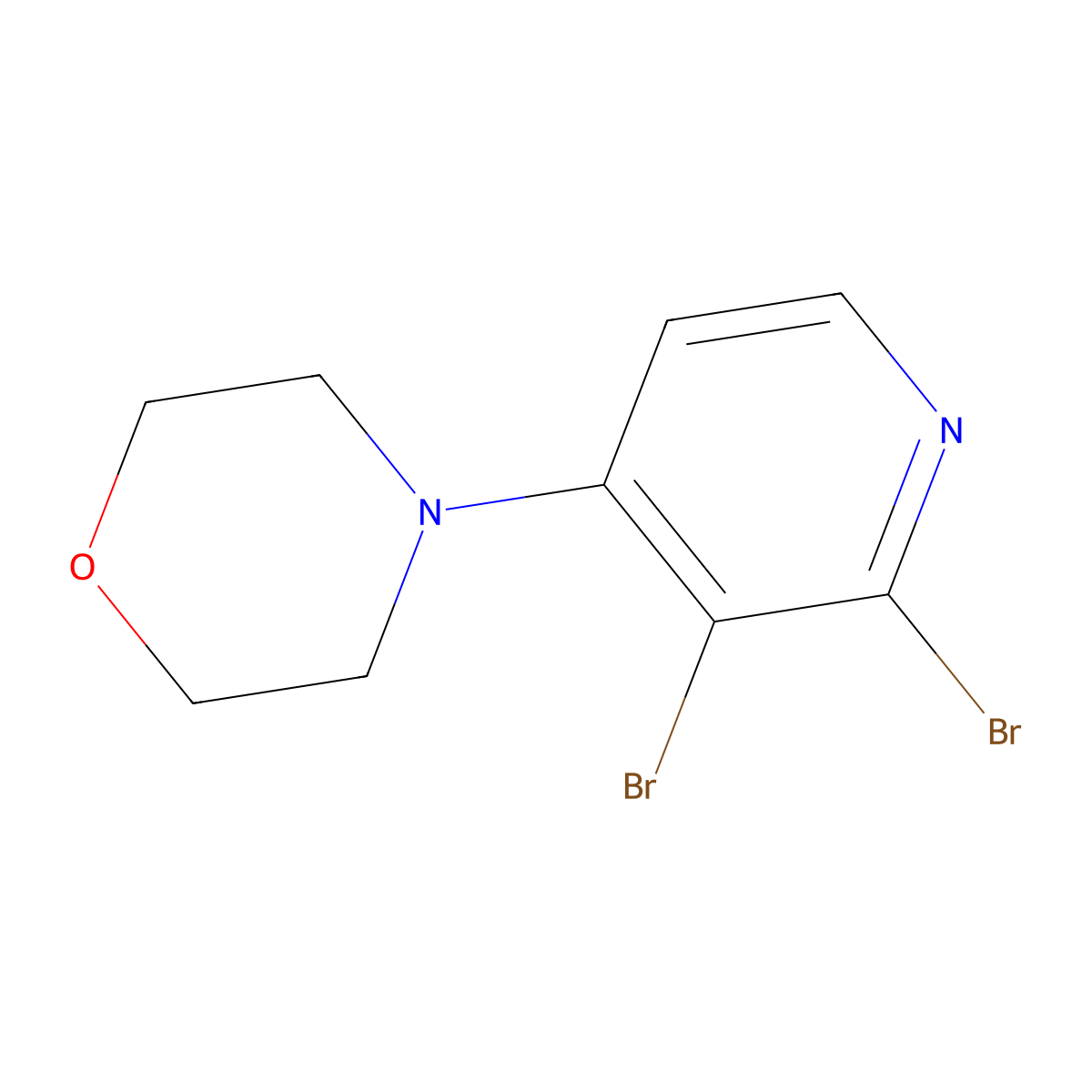 2,3-Dibromo-4-(morpholino)pyridine molecular structure, CAS 1381938-76-6