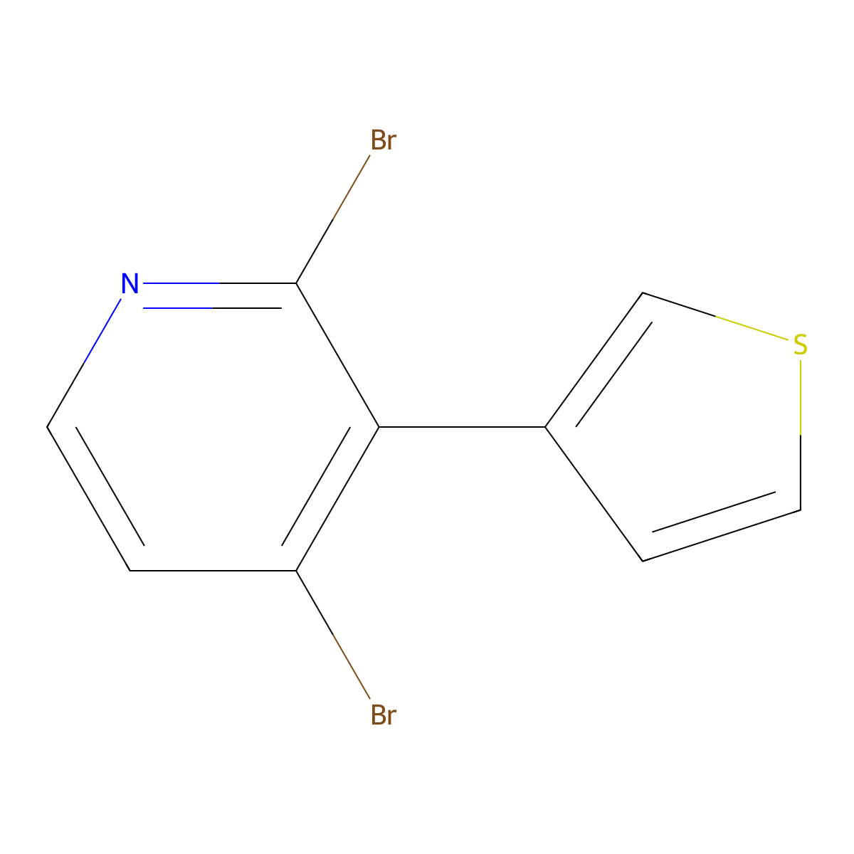 2,4-Dibromo-3-(3-thienyl)pyridine molecular structure, CAS 1381938-77-7