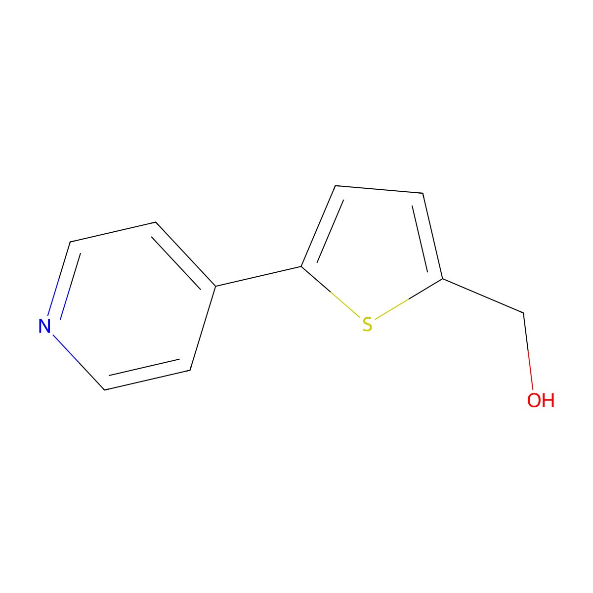 [5-(Pyridin-4-yl)thiophen-2-yl]methanol molecular structure, CAS 138194-04-4