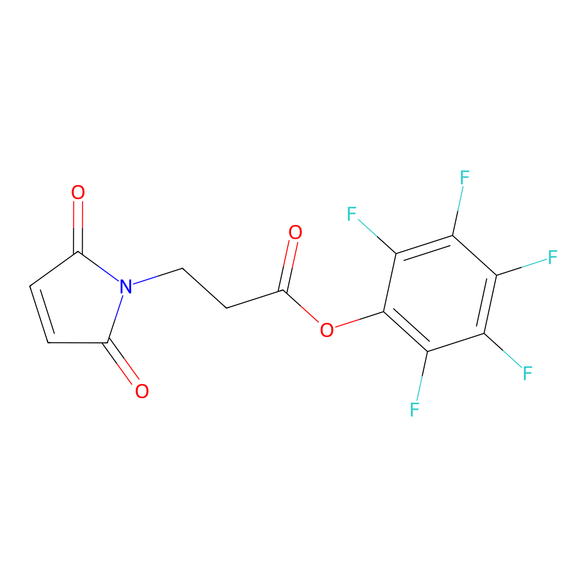 Mal-PFP ester molecular structure, CAS 138194-55-5