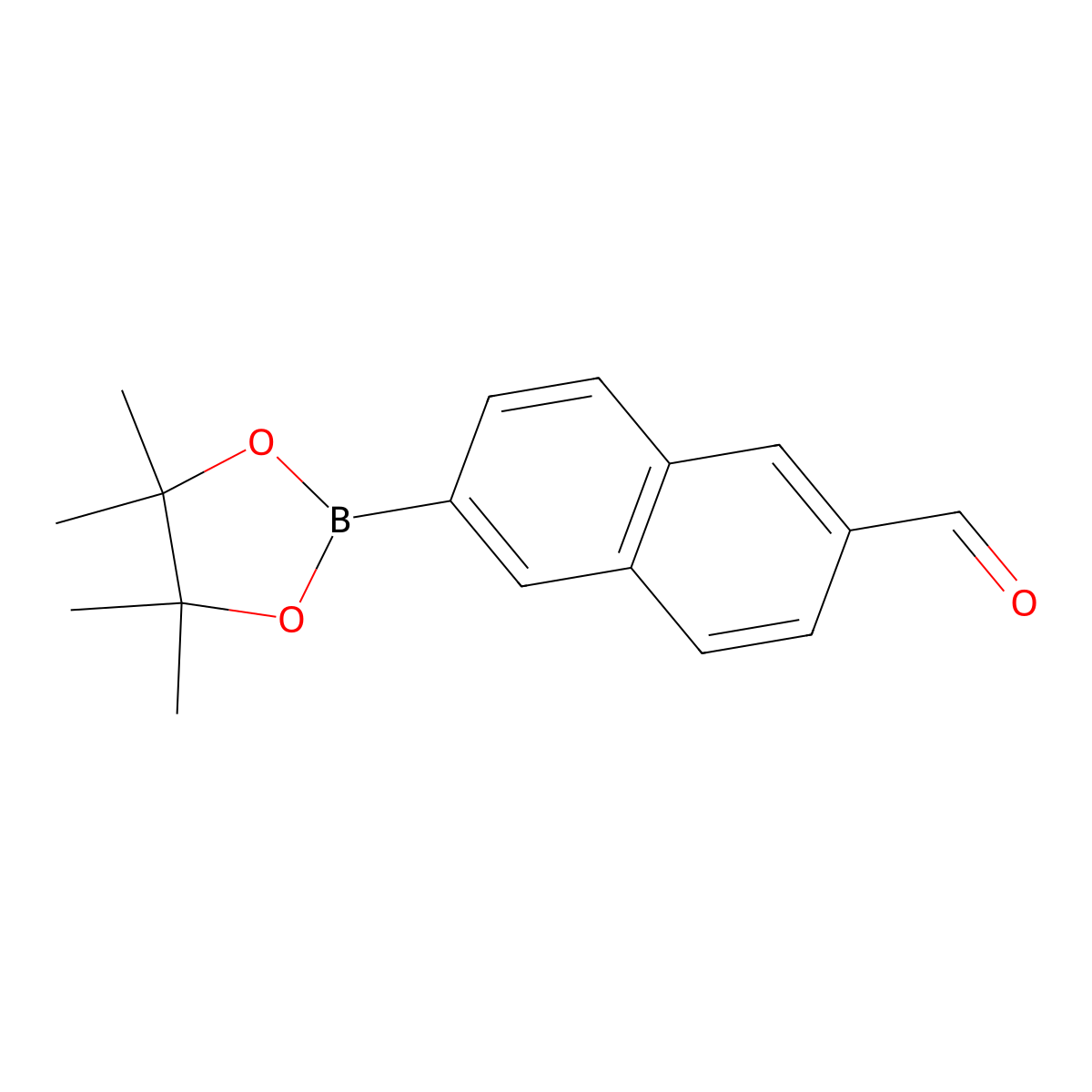 6-(4,4,5,5-Tetramethyl-1,3,2-dioxaborolan-2-yl)naphthalene-2-carbaldehyde molecular structure, CAS 1381940-44-8