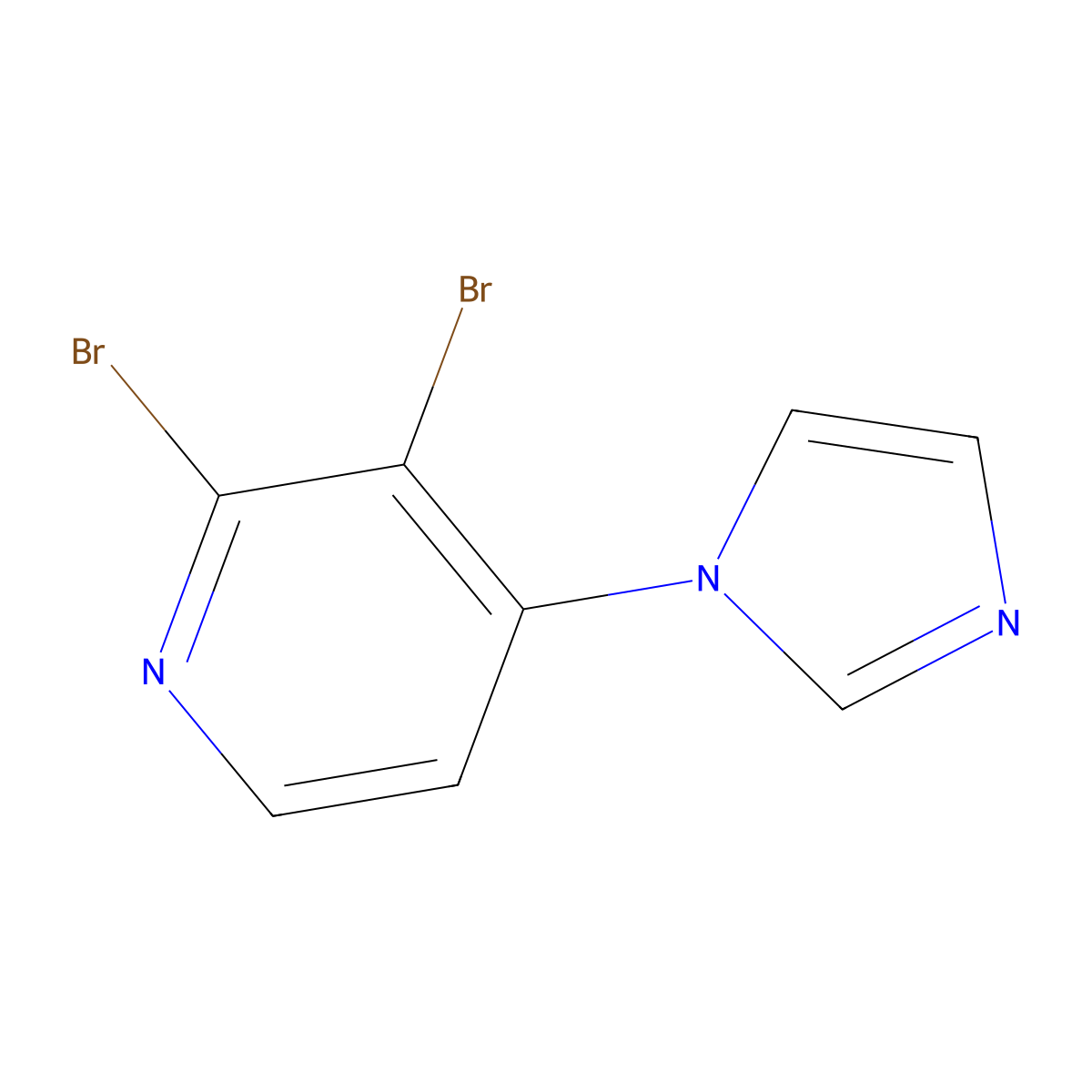 2,3-Dibromo-4-(imidazol-1-yl)pyridine molecular structure, CAS 1381940-53-9