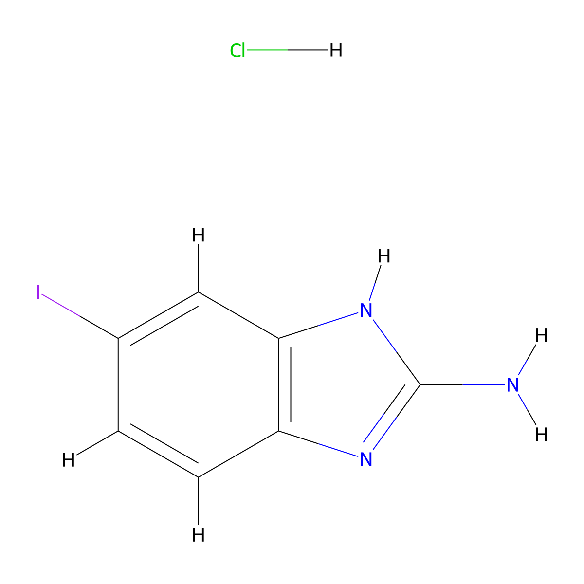 6-Iodo-1H-benzo[d]imidazol-2-amine (hydrochloride) molecular structure, CAS 1381940-75-5